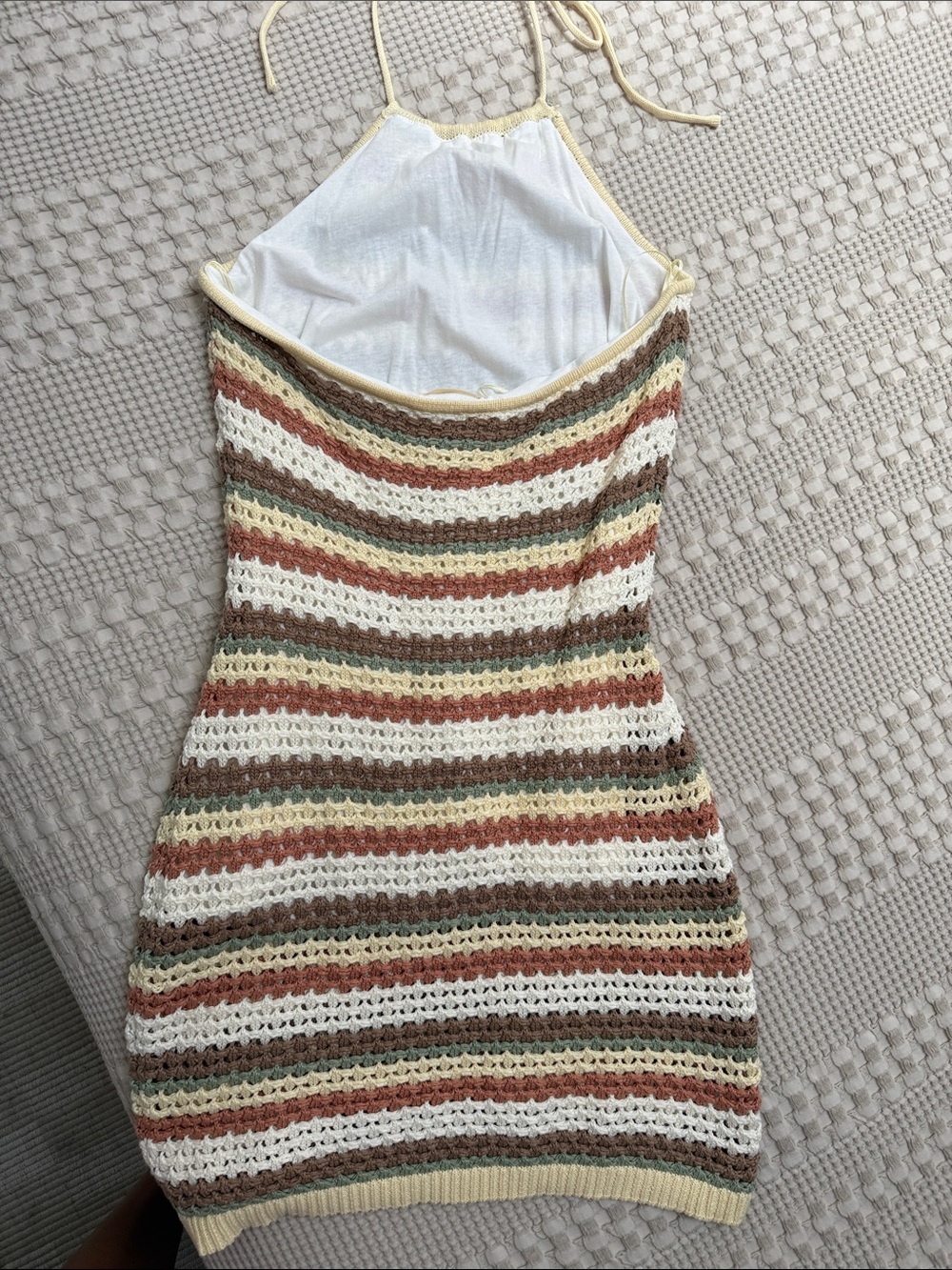 Promesa Crochet Halter Mini Dress New - Picture 4 of 6